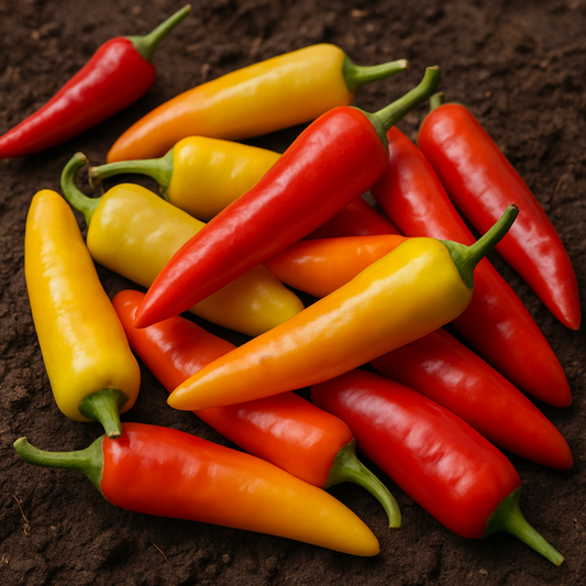 Hungarian Hot Wax Pepper Seeds, Heirloom, Pickling, Spicy, Medium Heat, Non-GMO, Fast Growing, Easy to Grow for Planting Indoor & Outdoor Gardening